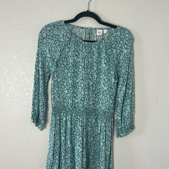 GAP KIDS  DRESS  SIZE XXL COLOR GREEN AND WHITE - Picture 2 of 10
